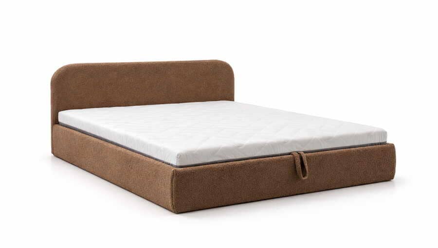 lova oval soft rudos spalvos maksobaldai