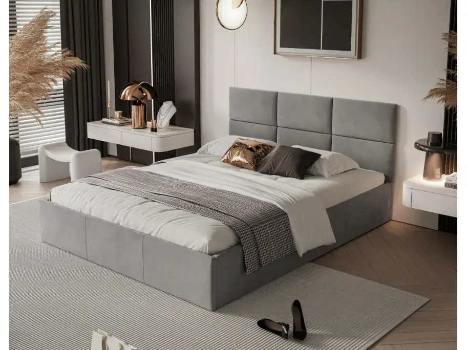 Lova PORTO pilkos spalvos interjere