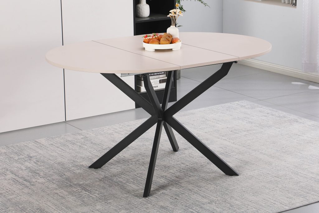 ORBO-100 apvalus išskleidžiamas stalas (Cashmere 0011)