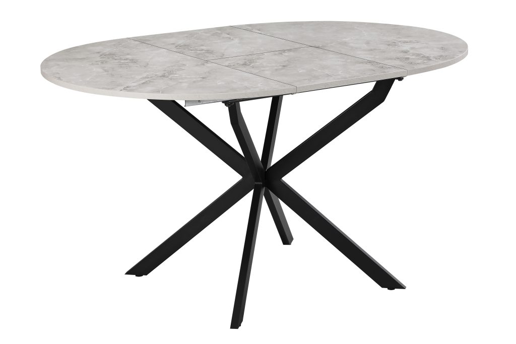 ORBO-100 apvalus išskleidžiamas stalas (Grey Marble Melamine Nr.13) 6