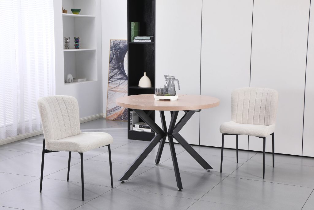 PERO-2 apvalus išskleidžiamas stalas (Wood Venner Nr.03) #8