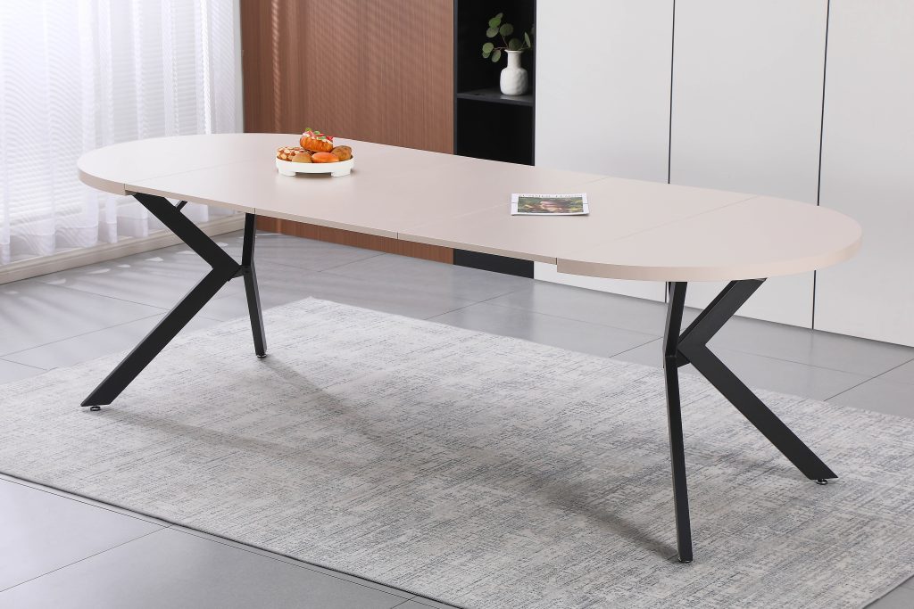 PERO-80 apvalus išskleidžiamas stalas (Cashmere 0011)