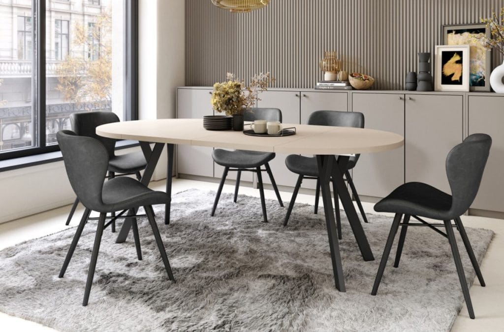 ALDO-100 apvalus išskleidžiamas stalas (Szampanski)