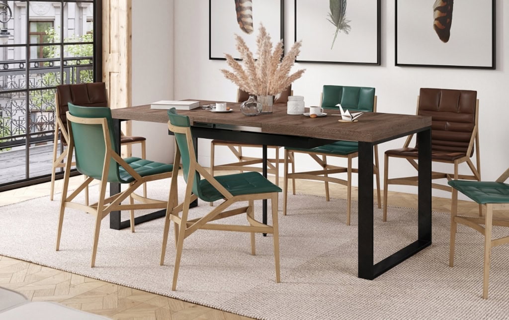 AVELLA išskleidžiamas stalas (Dab Brazowy) #3