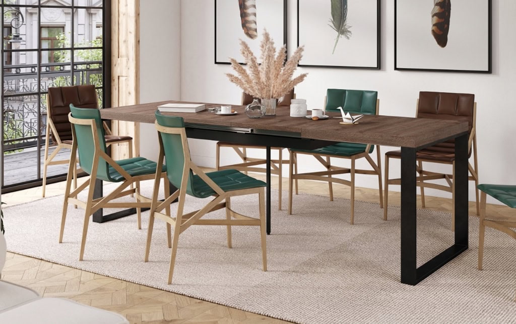 AVELLA išskleidžiamas stalas (Dab Brazowy) #4