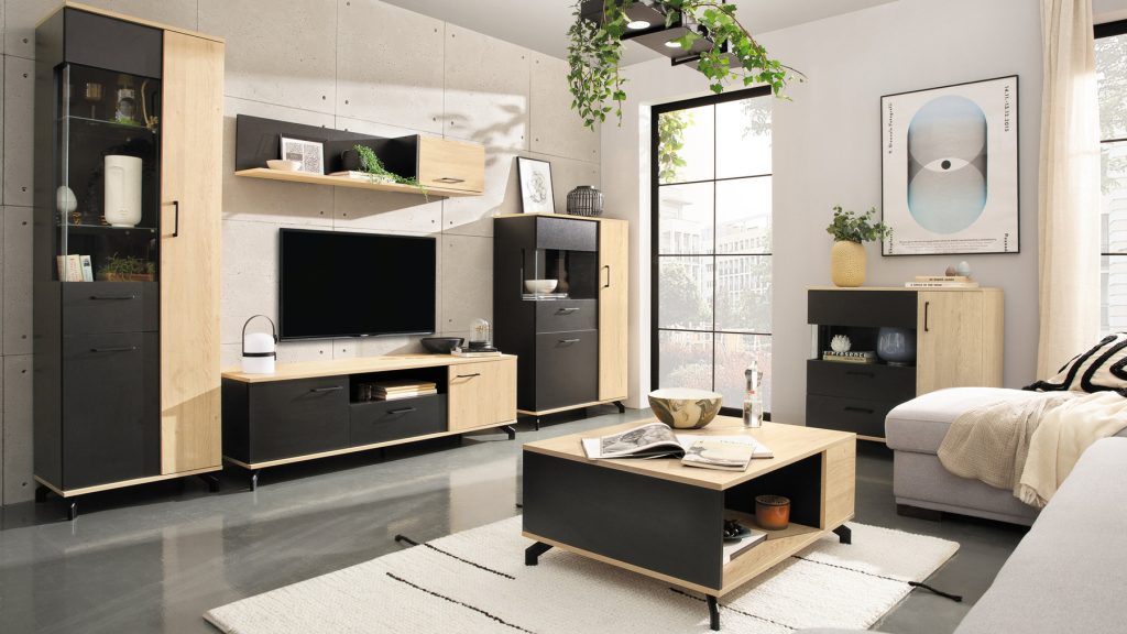 MADISON ST-07 TV komoda (Juoda/Dab biszkoptowy) #4