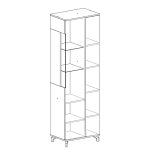 MADISON ST-04 vitrina (Balta/Dab biszkoptowy)