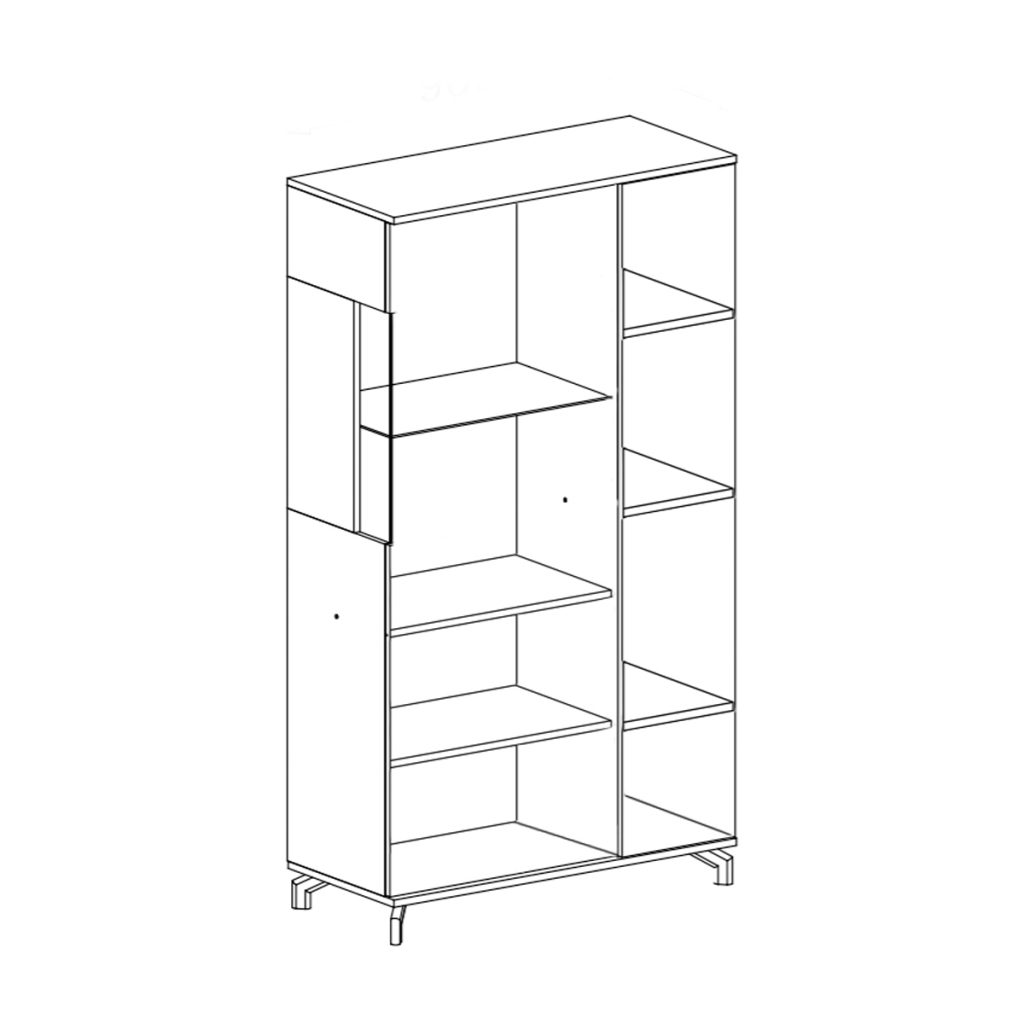 MADISON ST-05 vitrina (Balta/Dab biszkoptowy)