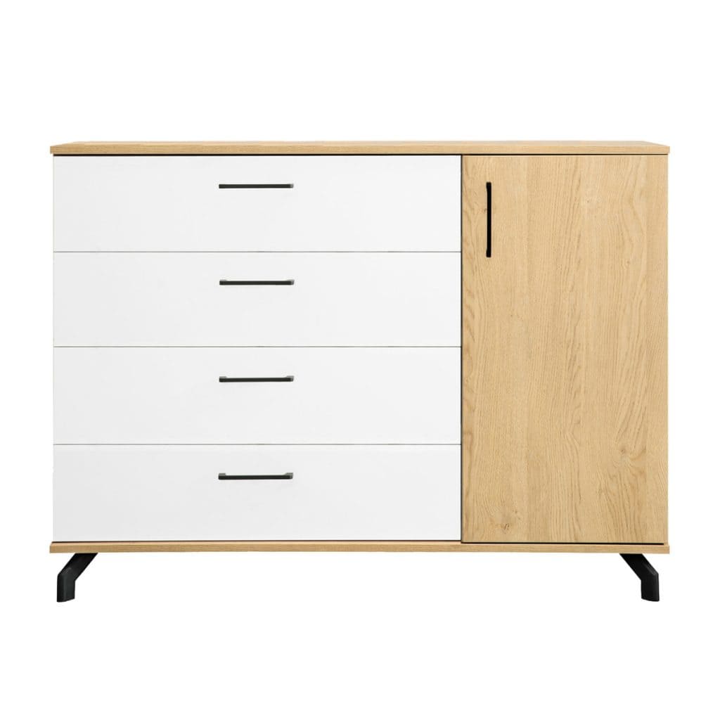 MADISON ST-10 komoda-indauja (Balta/Dab biszkoptowy)