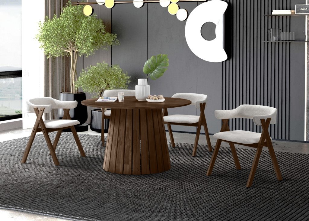 AWANA (III gr.) kėdė (Riešuto spalva/H31088-02 Šviesiai rudas) interjere