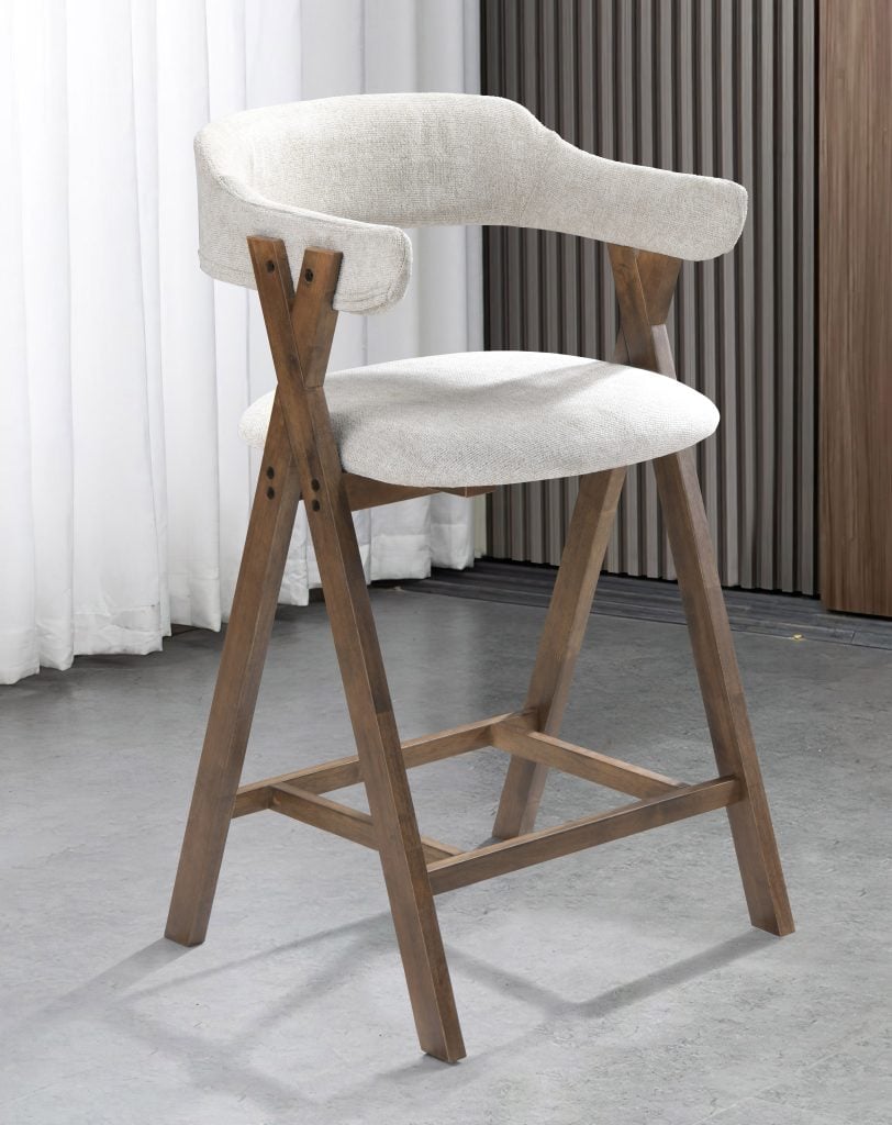 MADINA (III gr.) baro kėdė (Riešuto spalva/H31088-02 Šviesiai rudas)