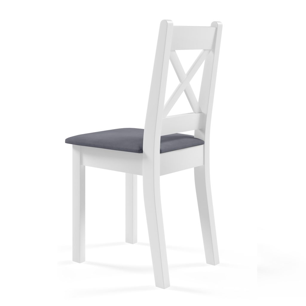 K-X (II gr.) kėdė (Loca-21) baltos spalvos su pilka sėdima dalimi iš galo