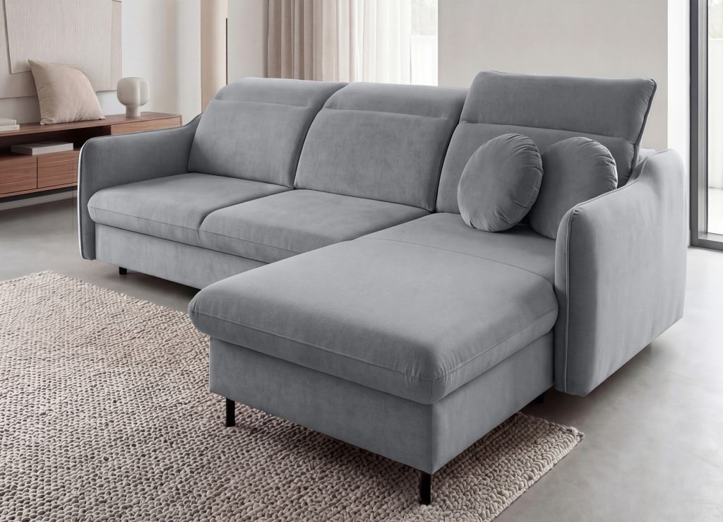 BONO (II gr.) minkštas kampas (Pegasus-88) pilkos spalvos