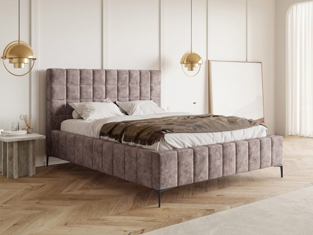 GRID 160 (III gr.) lova (Bangkok Taupe/Juodos spalvos kojos)