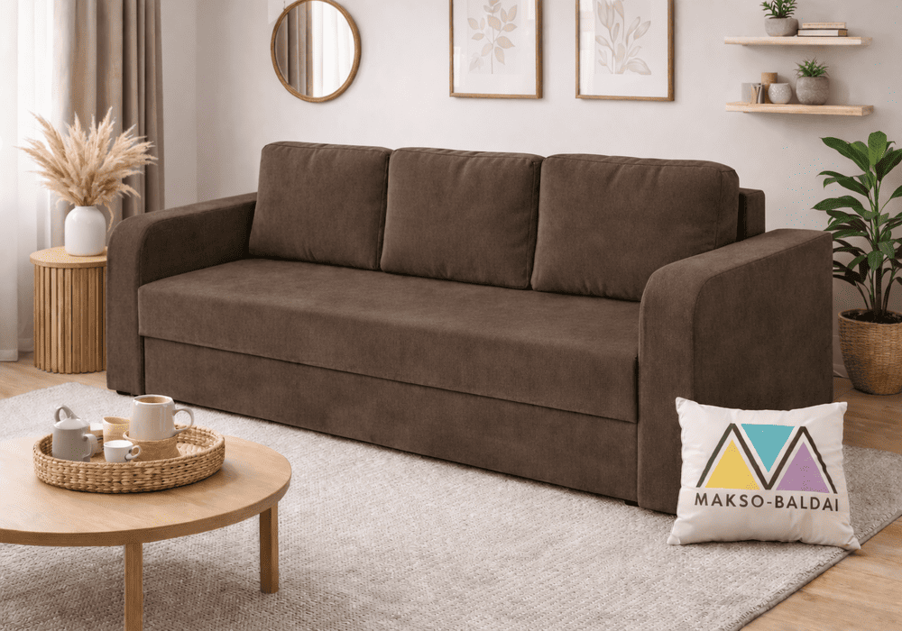 Sofa lova Baltia rudos spalvos