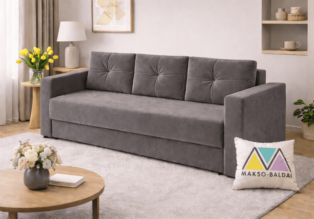 Sofa lova Form pilkos spalvos