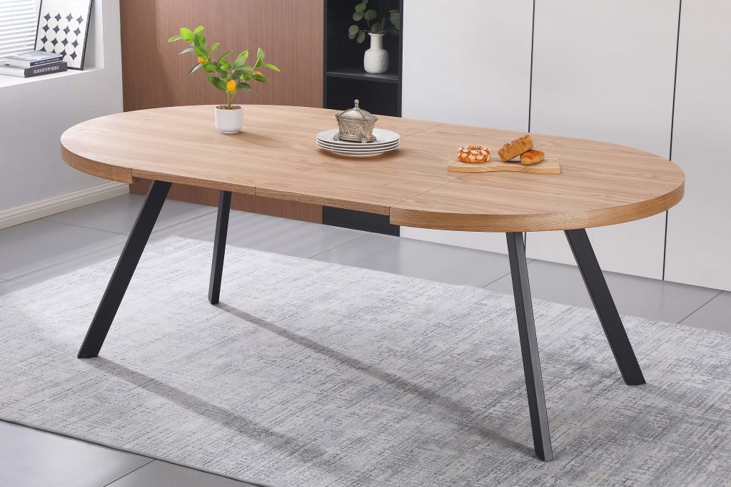 DOUGLAS apvalus išskleidžiamas stalas (Ashtree Natural)