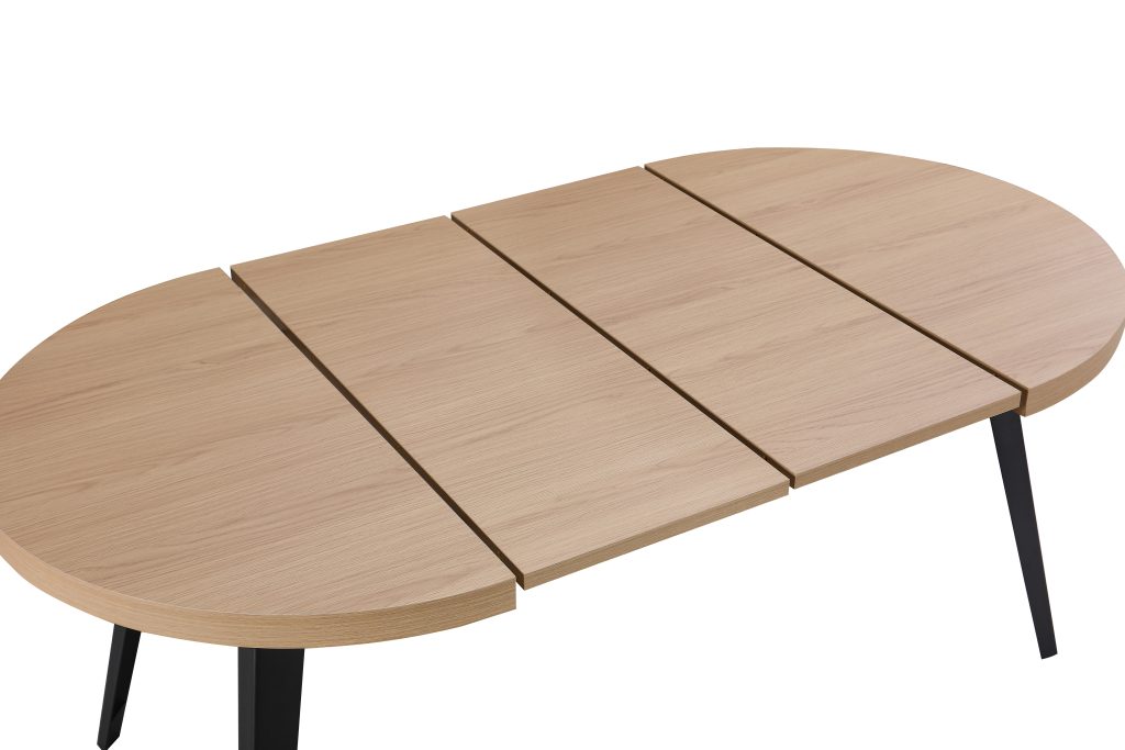 MITCHEL apvalus išskleidžiamas stalas (LC120-1 Natural Wood) 1