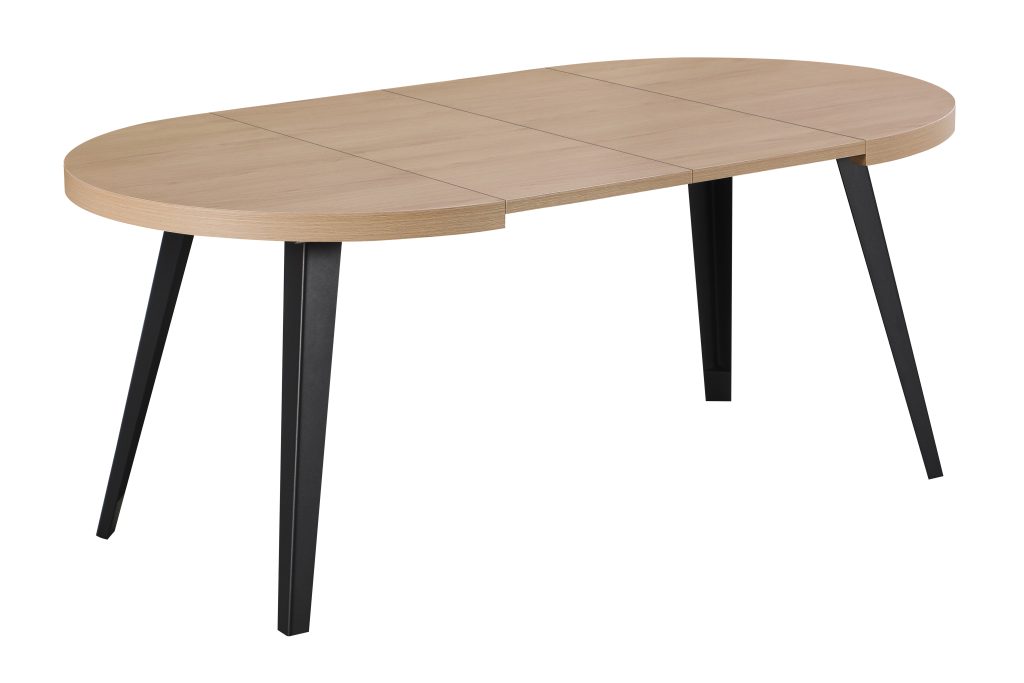 MITCHEL apvalus išskleidžiamas stalas (LC120-1 Natural Wood) 4