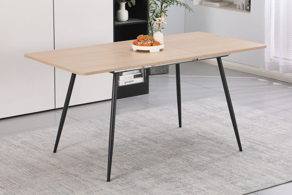 NORTON išskleidžiamas stalas (LC120-1 Natural Wood)