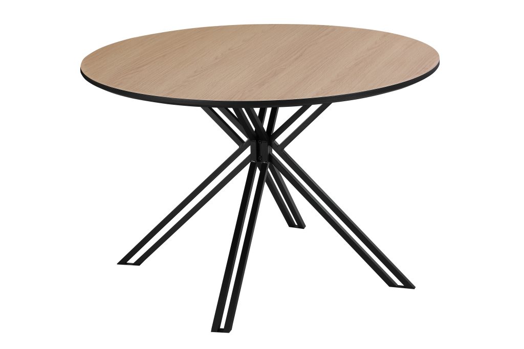 PRESTON apvalus stalas (LC120-1 Natural Wood) 1