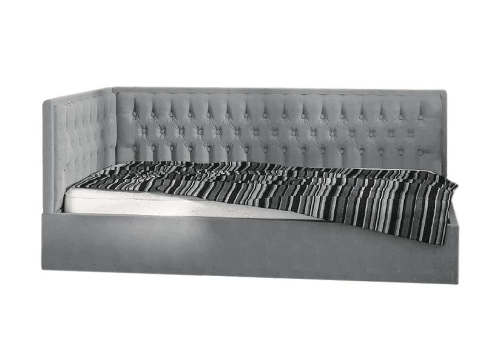 Viengulė lova SIMFONIJA MINI 90x200 pilkos spalva