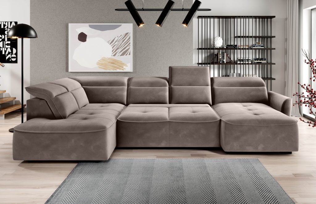 MURILLO-XL (I gr.) minkštas kampas su elektrine funkcija (Whisper-05) D be staliuko